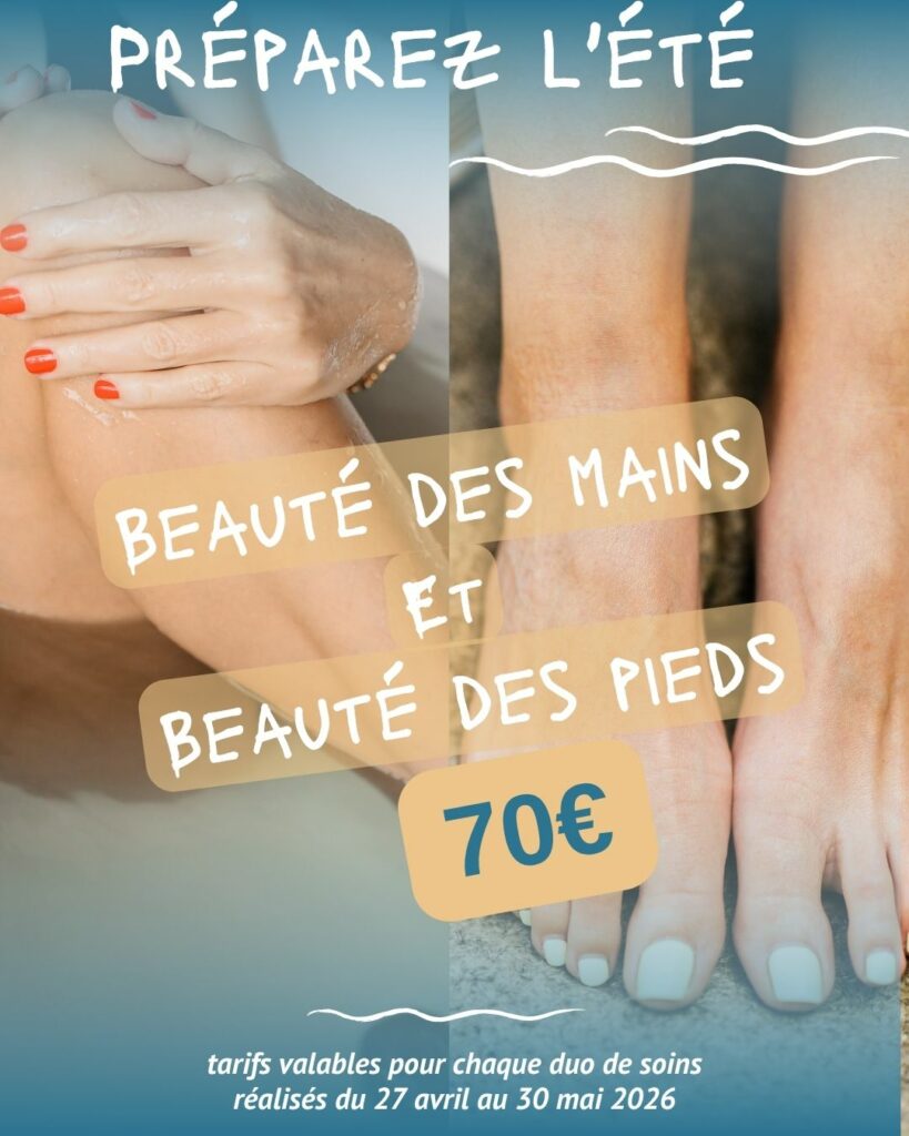 affiche promotionnelle beauté des mains et beauté des pieds