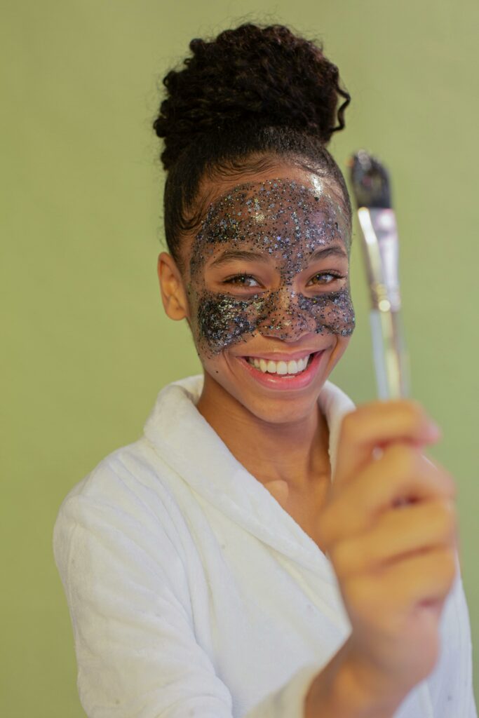 gommage du visage adolescent