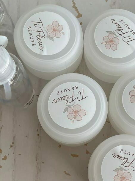 pots pour gommage corps sticker Ti'Fleur Beauté